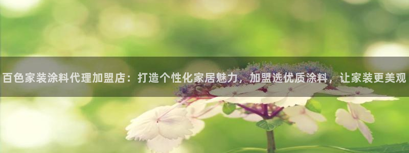 和记5g电讯：百色家装涂料代理加盟店：打造个性化家居魅力，加盟选优质涂料，让家装更美观