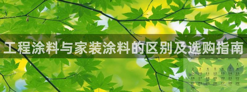 和记官方网站：工程涂料与家装涂料的区别及选购指南