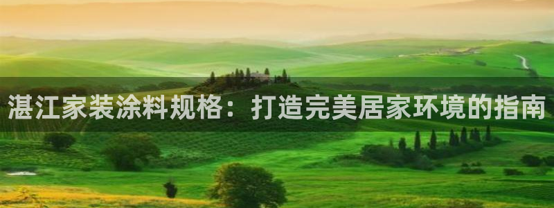 和记ag旗舰厅：湛江家装涂料规格：打造完美居家环境的指南