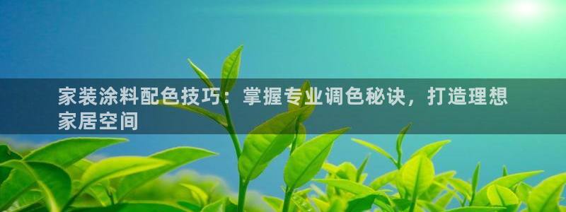 和记官方平台：家装涂料配色技巧：掌握专业调色秘诀，打造理想
家居空间