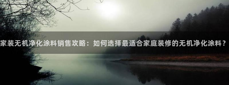 和记官网[中国]官方网站：家装无机净化涂料销售攻略：如何选择